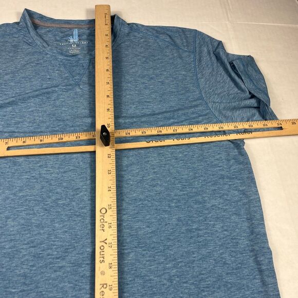 Johnnie O Men’s Featherweight Swim Shirt Blue UPF50 Short Sleeve Sporty Tee M - Picture 8 of 11